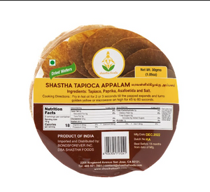 Shastha - Tapioca Appalam (Maracheeni pappadam) (300 Gms)