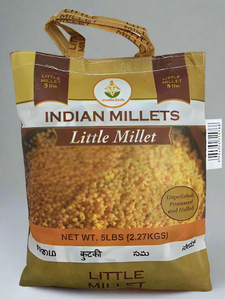 This is 5lbs bag of little millet .Little millet grain used for making upma ,poridge and variety of dish .