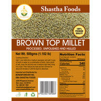 Shastha - Brown Top / Browntop Millet - 500g (1.1 Lbs)