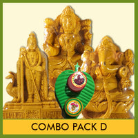 Combo pack D - 7 Muruga Idols, 7 Ganapathy Idols, 6 Lakshmi  Idols & 20 Turmeric, Kumkum