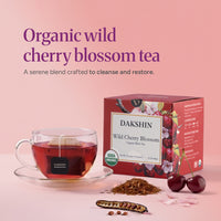 Organic Wild Cherry Blossom Tea - Wellness by Dakshin - 16 tea bags | 29 grams