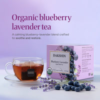 Organic Blueberry Lavender Tea - Antioxidant by Dakshin - 16 tea bags | 29 grams