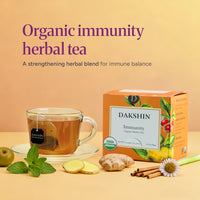Organic Immunity Herbal Tea - Immune Boost by Dakshin - 16 tea bags | 24 grams