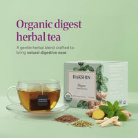 Organic Digest Herbal Tea - Gut Relief by Dakshin - 16 tea bags | 24 grams