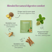 Organic Digest Herbal Tea - Gut Relief by Dakshin - 16 tea bags | 24 grams