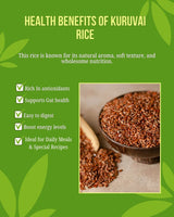 Heritage Rice -60M Kuruvai  Rice 2lbs