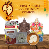 (Eco Friendly Seed Ganesha) Plain (or) Color Clay Kamalar Valampuri " 7 " - Combo Pack A (Includes Free Shipping )