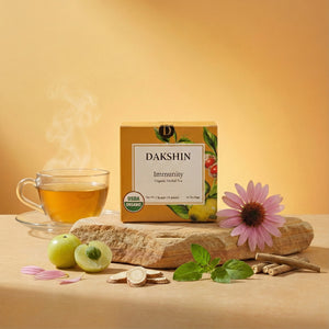 Organic Immunity Herbal Tea - Immune Boost by Dakshin - 16 tea bags | 24 grams