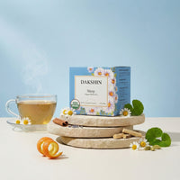 Organic Sleep Herbal Tea - Nighttime Rest by Dakshin - 16 tea bags | 24 grams