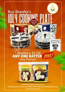 Shastha Instant Pot Mixed Idli Plates 4x4 – 590g + Free! Shastha Batter 32oz (FOR PICKUP ONLY)