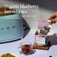 Organic Blueberry Lavender Tea - Antioxidant by Dakshin - 16 tea bags | 29 grams