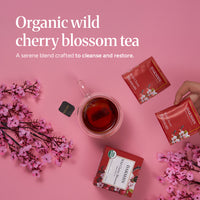 Organic Wild Cherry Blossom Tea - Wellness by Dakshin - 16 tea bags | 29 grams