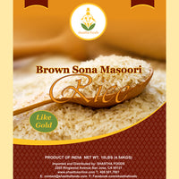 Shastha Rice combo Pack D (Ponni Raw Rice 10lbs + Brown Sona Masoori Rice 10lbs )