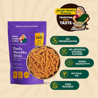 Sweet Karam Coffee (SKC) - Garlic Murukku Sticks - 180g