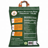 Shastha Foods Premium Crystal Sona Masoori Rice – 10lbs