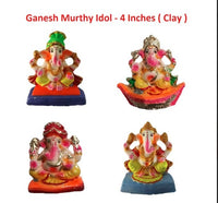 North Indian ganesha  Mruthy  "4" inches - Combo  (FOR PICKUP ONLY )