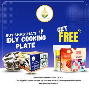 Shastha Instant Pot Regular Idli Stand 4x4 – 590g + Free Coffee, Podi & Pickle (Including Shipping )