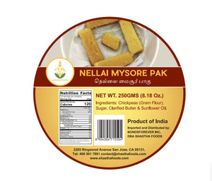 Shastha (Nellai) Ghee  Mysore Pak 250 Gms