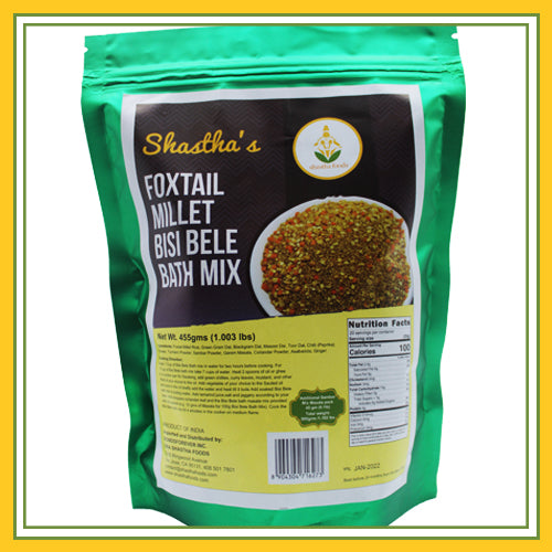Shastha Foxtail Millet Bisibele Bath Mix 500 Gms