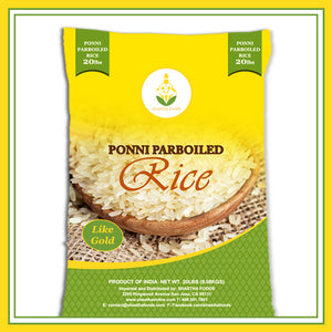 Shastha Ponni Par boiled rice - 20 Lbs