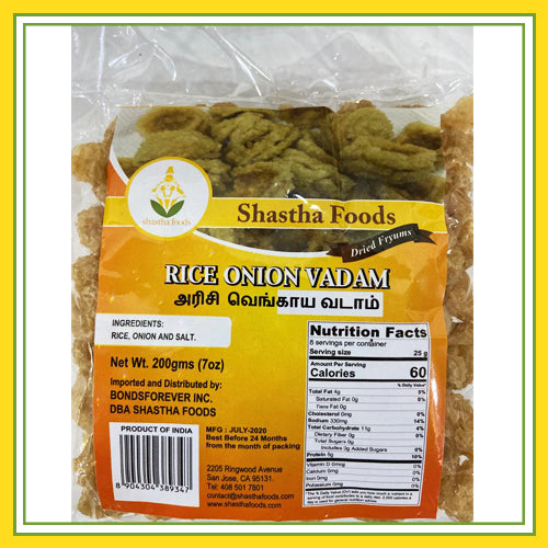 Shastha Rice Onion Vadam 200g