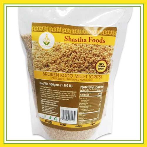 Shastha- Broken Kodo Millet Grits 500 Gms