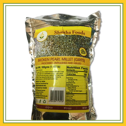 Shastha - Broken Pearl Millet Grits (500 Gms)